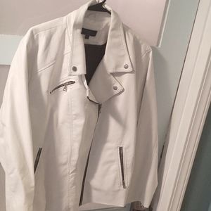 Rue 21 plus size pleather jacket, white